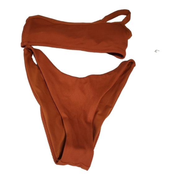 NWT L * SPACE set Axel top & Foley Bitsy Bottom Bundle Amber Orange SZ Small - Picture 5 of 10